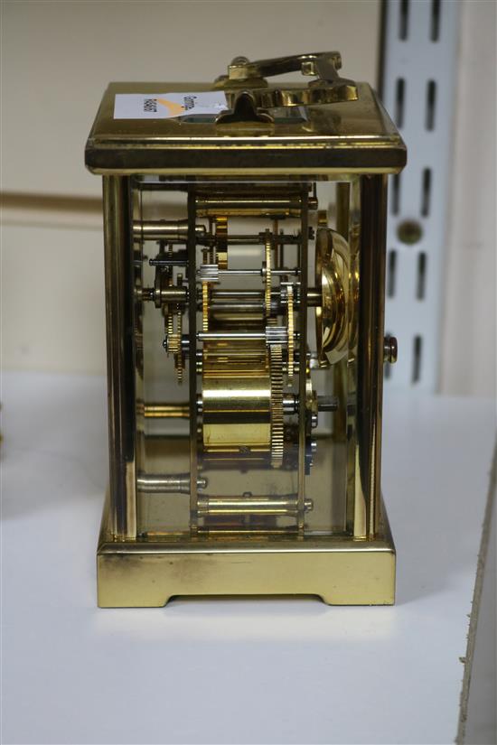 An Imperial brass carriage clock 14cm.